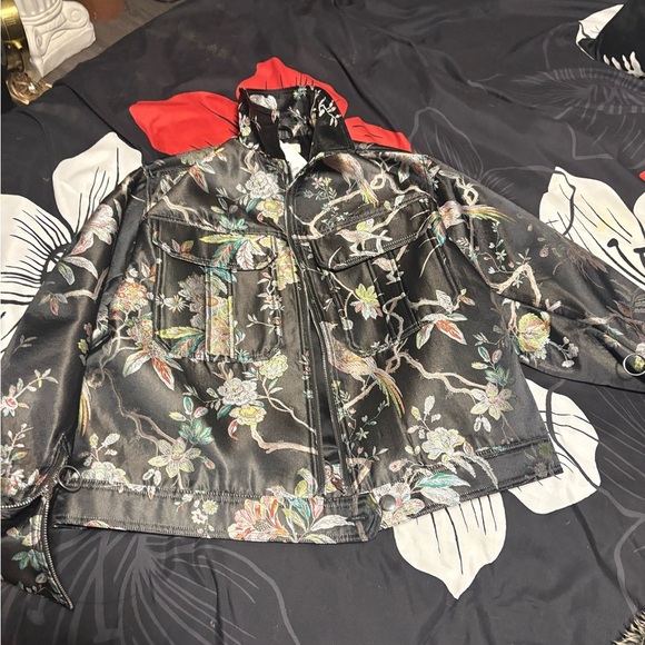 H&M Multicolor Floral Bomber Jacket - Picture 1 of 11